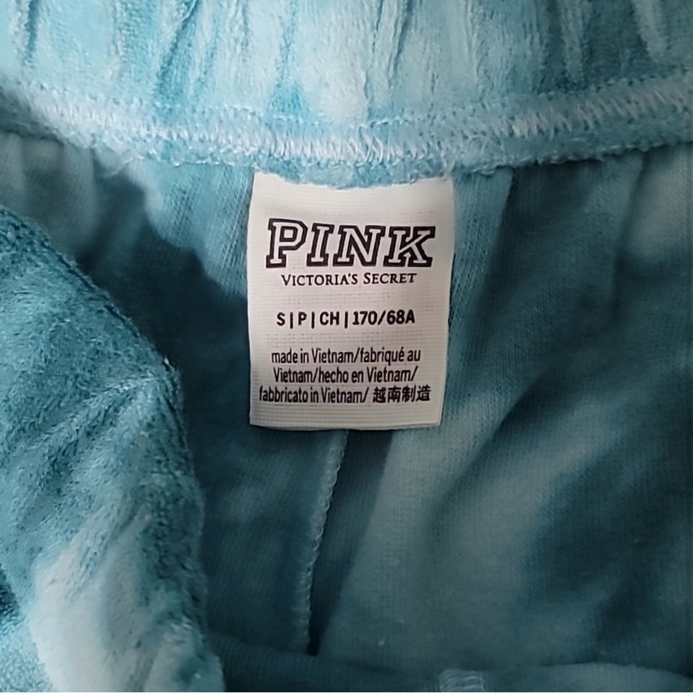 Victoria's Secret PINK Blue Tie-Dye Top